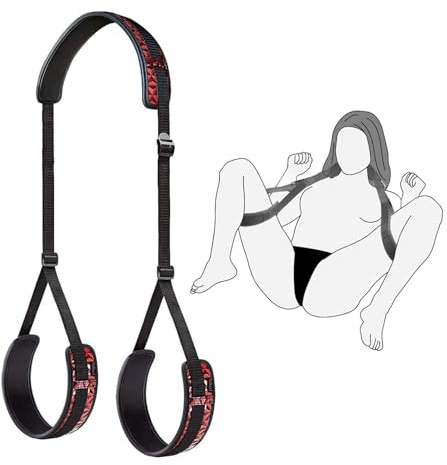 Open Legs Spreader Sex Bondage Restraints Sex Position Thigh Sling Straps | Bondage Rope Kit Restraints Set SM Adult Sex Swing Toy Bed Restraints for Couples Open Legs Spreader Bondage Set