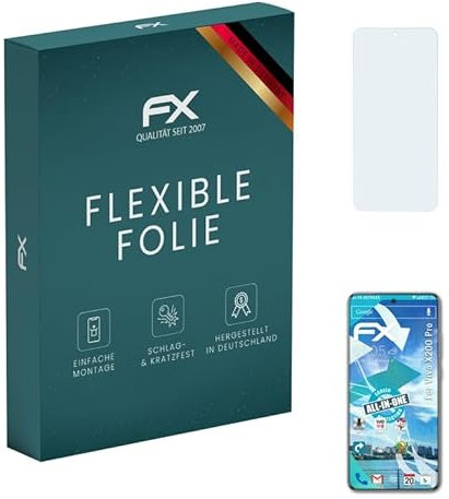 atFoliX Schutzfolie kompatibel mit Vivo X200 Pro Folie, ultraklare und flexible FX Displayschutzfolie (3X)