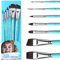 Kinderschminke Pinselset - 7 Stück hochwertige Synthetischeshaar Pinselset für Gesichtsfarben, Theaterschminke, Eulenspiegel Schminke I Face Paint Brush Set, Pinsel Makeup, Theaterschminke Pinsel