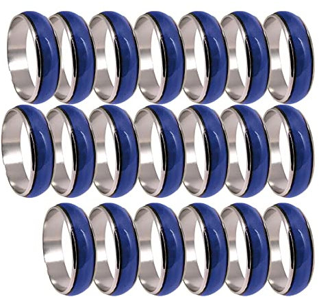 NYCBZ 20 Stück Stimmungsringe mit Temperaturwechsel, Farbwechselringe, Unisex-Empfindlichkeitsring, Hochzeit, Herren- und Damenringe, Größe 6–10, in großen Mengen