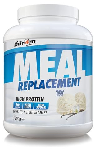 Per4m Meal Replacement Diet Shake Powder | High Protein Low Calorie Weight Loss Shake | Vegetarian Gluten Free Nutritionally Complete Slimming Drink | 30 Serving (1800g, Vanilla Creme)
