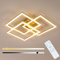 DELIPOP LED Deckenleuchte Dimmbar, 40W 4500LM Moderne Deckenlampe mit Fernbedienung 3000K-6500K, Gold LED Deckenbeleuchtung Geeignet für Wohnzimmer Schlafzimmer Esszimmer, 62cm