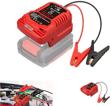 Auto Starthilfe Powerbank Adapter für Einhell 18V Akku, Jump Starter Autobatterie-Booster mit 11AWG-Kabel, Auto Safe Batteriestarter (Batterie Nicht inbegriffen)