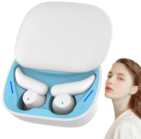 mivceklw Sleep Earbuds for Side Sleepers, Silicone Headphones with Charging Case, Comfortable Noise-Canceling Earphones, Ideal for Sleeping, Commuting, Daily Activities & Nighttime Working