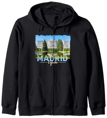 Madrid Espagne Palais Royal Brush Print Sweat à Capuche