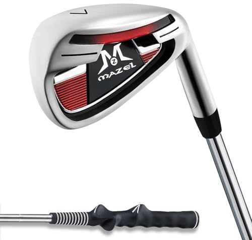 MAZEL 7 palos de golf de hierro para hombres y mujeres adultos, agarre de entrenamiento mejorado para principiantes, 37 pulgadas