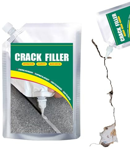 Sellador de Reparación para Grietas de Hormigón - Reparación de Grietas de Cemento 500ml | Adhesivo potente, sellador de sellado, resistente a las inclemencias del tiempo para juntas, techos, suelos y