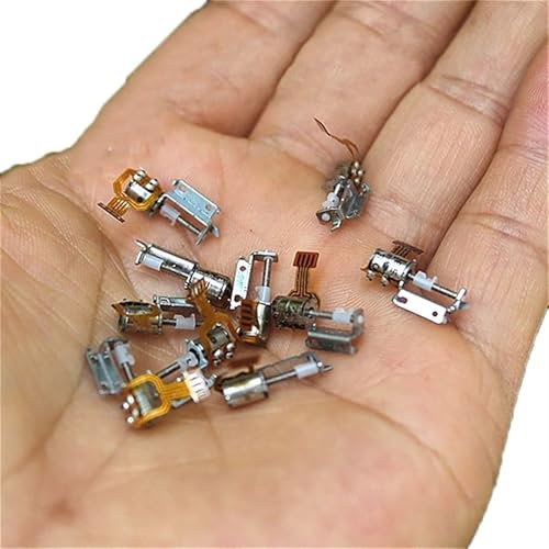 GTPBAO Micro Mouvement Lot de 10 Moteurs Pas à Pas Ultra Miniatures à 2 Phases et 4 Fils de 3,5 mm, Course de 6,5 mm, vis linéaire, Table coulissante numérique à Monter soi-même Coulisse à Engrenages