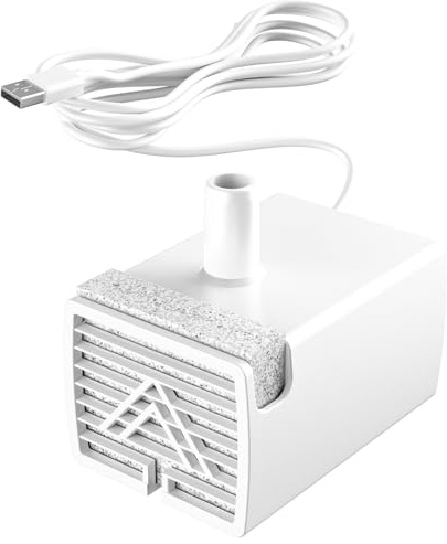 UPAWPIA Fontanella per Gatti pompa Ultra Silenziosa 1,5 W Basso Consumo Energetico Lunga Durata con Luce LED