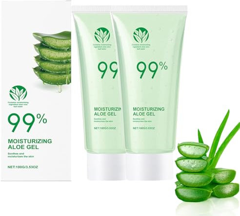 Aloe Vera Gel, Organic Gel for Face and Body, Natural Moisturising, Soothing Skin Care, Moisturising Skin Care for Face and Sensitive Skin (2)