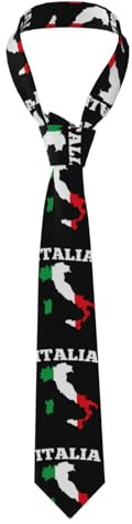 HLBSDM Italien Karte Flagge Herren Krawatte Mode Party Business Krawatte Lustiges Geschenk für Männer