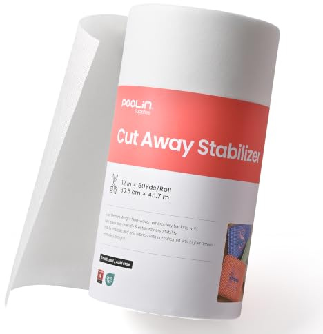 Richword Selected Cut Away Maschinen-Stick-Stabilisator, 30,5 cm x 45,7 m Rolle, 70,9 g, mittelschwer, in verschiedene Größen geschnitten, für gewerbliche und private Stickmaschinen