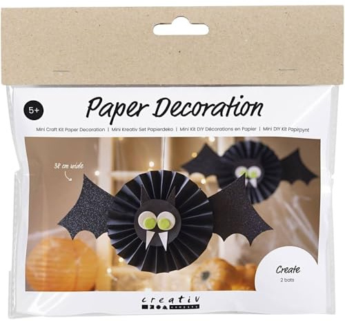 Mini Craft Kit Paper Decorations - Make Your own Skeleton - Black/White - Suitable for Ages 5 and Up