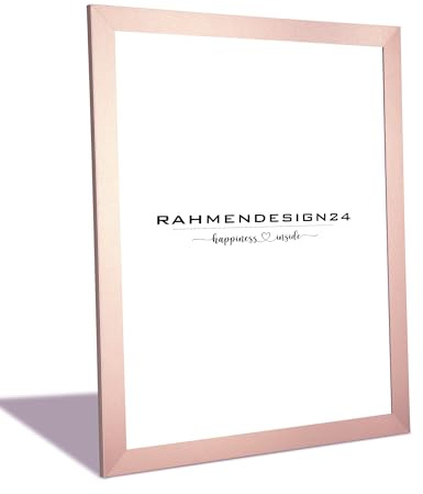 Rahmendesign24 Bilderrahmen Puzzlerahmen | Roségold 50x70cm (PUZZLEFORMAT) | Moderner Fotorahmen für Fotos, Poster, Puzzle & Urkunden | Galerierahmen Wechselrahmen Deko Wandrahmen Tischrahmen