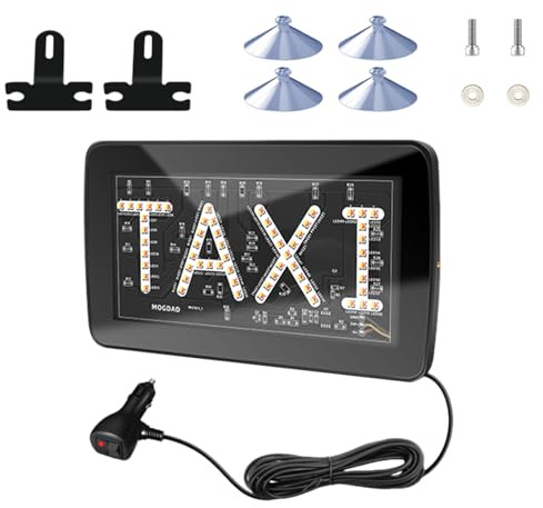 Tktouci Cartel LED para Vehículo | Indicador LED para Taxi 12V - Pantalla con Luz Antideslizante de Alta Luminosidad con para Parabrisas Salpicadero Servicios de Transporte Compartido