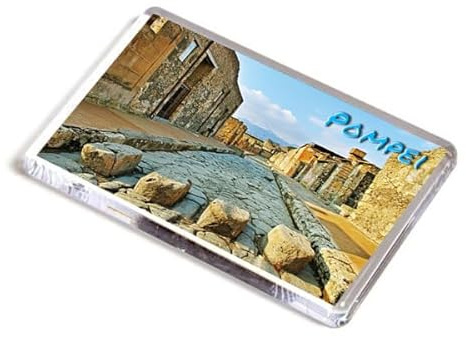 AWS Magnet Pompeji Magnet aus Hartplastik Italien Kampanien archäologische Ausgrabungen Kühlschrankmagnet aus Hartplastik Naples Italy Magnetrahmen Campania Vesuvio