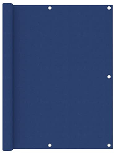 Brise-vue pour balcon - Bleu - 120 x 500 cm - Tissu Oxford robuste - Imperméable - Protection UV - Coupe-vent - Pour la vie privée en extérieur