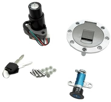 Cerradura Contacto Moto para Yamaha TZR TZM TDM 125 150 850 TZR125 TZM150 TDM850 Interruptor De Encendido Motocicleta Llaves Bloqueo Asiento Tapa Tanque Combustible 1 Juego(Full Set)
