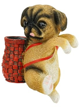 Handcrafts Climbing Dog Figurine Planter and Fishtanks Hanging Decoration Landscape Accessory for Home Fish Bowl Decors Fish Tanks Wall Mounted Fishtanks Accessories Aquarium Landscape Climbing