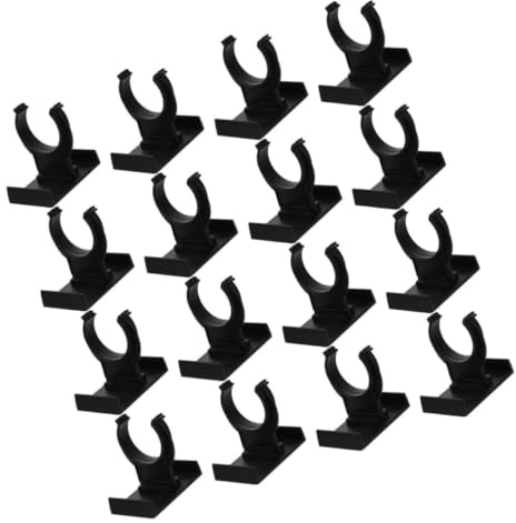 OATIPHO Adjustable Plinth Clips Toe Kick Clips 16pcs Black Pp Plastic with Stable Support and Enhanced Load Capacity for Kitchen Cabinets and Furniture Suitable for Concrete and Wooden