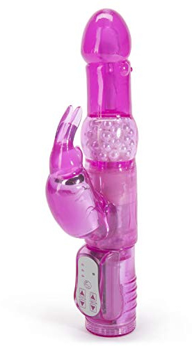 Lovehoney Jessica Rabbit Vibrator Clitoral Stimulator for Women, Pink | 10 Function Sex Toy with Rotating Shaft, G Spot and Clitoris Dual Pleasure Stimulation, Adult Sex Toys for Woman & Couples