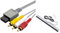 Insten 6 Ft 1.8m AV composite RCA + Noir Wired Sensor Bar Compatible avec Nintendo Wii