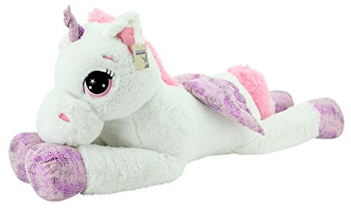 Sweety Toys 8056 XXL Einhorn Pegasus Plüschtier Kuscheltier 130 cm weiss, Weiß