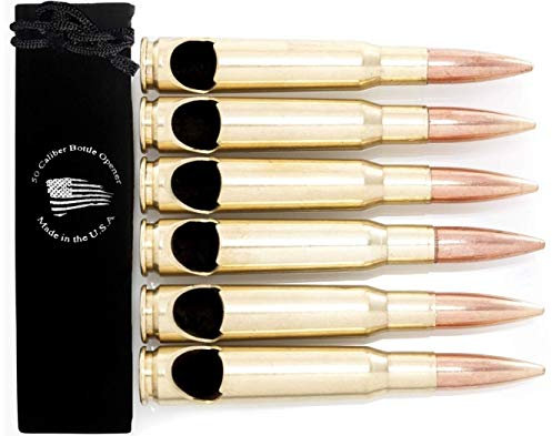 50 Kaliber BMG Echt Bullet Flaschenöffner - 6 Stück - Made in the USA