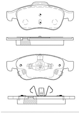Borg & Beck BBP2520 Front Brake Pads To Fit Fiat 500X 1 3D 1 6D 09/14-