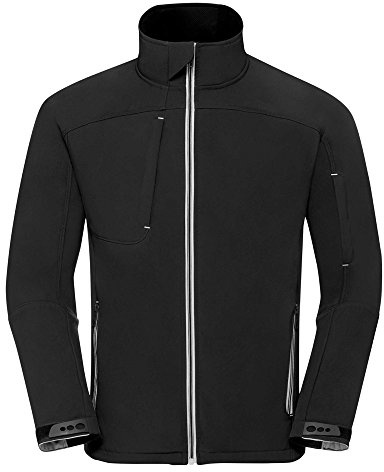 Russell R410M-36-XL Men's Bionic Softshell Jacket, X-Large Size, Black