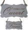 Craf'u Ouvert/Fermé Panneau de Boutique Bois Shabby Suspendue Plaque de Porte Magasin (Petit 9,5 x 19 cm)