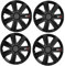 UKB4C 16 4 x Alloy Look Black GTX Multi-Spoke Wheel Trims Hub Caps Covers Protectors (4)