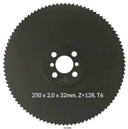 Encut - Lama per sega circolare in metallo ad alte prestazioni, 250 x 2,0 x 32 mm, Z = 128, T6 HSS DM05