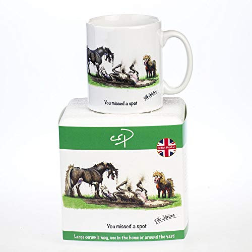 Alex Underdown Funny Horse Mug. You Missed a spot Horse Riding Gift