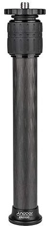Andoer ER252 Tripod Extender Tube, 2-Section 25mm/ 0.98(Diameter) Carbon Fiber Center Column Extension Tube, Compatible with All Zhiyun, FeiyuTech, Hohem Handheld Gimbals Tripods, Max. Load 8kg/282oz