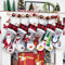 Beyond Your Thoughts Nikolausstrumpf Weihnachtsstrumpf zum Befüllen & Aufhängen, Nikolaussocke Weihnachtsdekoration für Kamin, Weihnachtsbaum, Wand, Treppe,Grau, 6er Set
