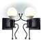 LZGS Go Swing Bands Humanoid Wandleuchte kreativ Cartoon Wandlampen Innen Industrie Wand Lampe Lampe max für 60 W E27 Basis für Schlafzimmer Kinderzimmer Flur Restaurant Treppe (2PCS Robot Noir)…