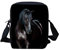 Coloranimal Moderner, modischer und origineller bedruckter kleiner Messenger Bag für Kinder, Schwarzes Pferd, Einheitsgröße