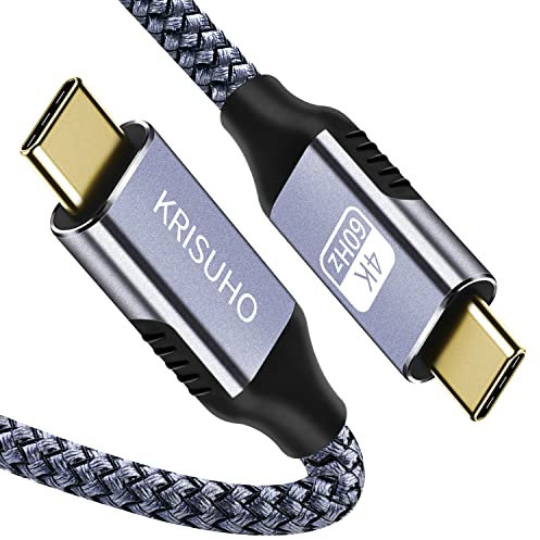 KRISUHO usb c to usb c cable (6.5FT/2M), Type C Cable 20Gbps Data Transfer 4K@60Hz Video Output 100W PD Fast Charging Compatible with MacBook Pro,iPad Pro,Type C Device/Laptop
