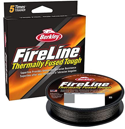 Berkley FireLine® Fused Original - 8-Strand Superline, Ultra-zähe & Abriebfeste geflochtene Angelschnur für Feingefühl und geschmeidige Würfe, Smoke, 0,39mm, 64,02 lb|29,1 kg, 164 yd|150 m