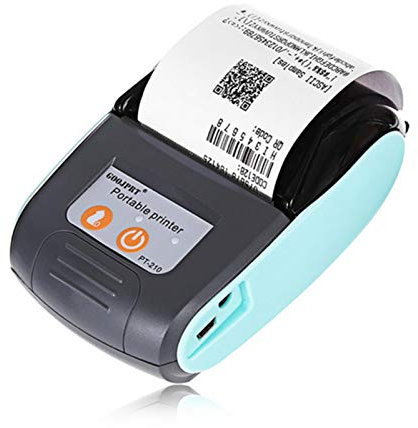 Mini imprimante Thermique Bluetooth, 58 mm Wireless USB POS Receipt Machine, Imprimante Thermique Portable, Compatible Android/IO-S et/Windows, pour Studio/Notes/reçus/étiquettes