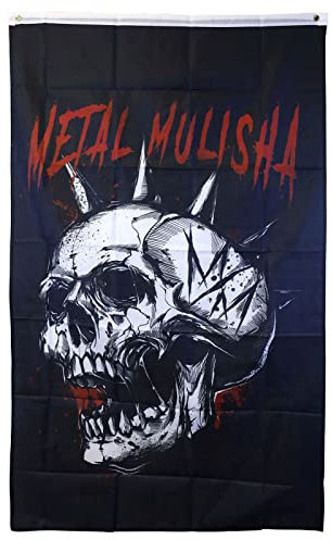 Metal Mulisha Slasher - Bandera de garaje, color negro