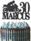 GuteGifts Personalised Motorbike Cake Topper | Custom with Any Name Happy Birthday Party Decoration Motocross | Motor Bike Cake Decoration for Him,Son,Boys,Dad,Grandad, Biker Lover (Black)