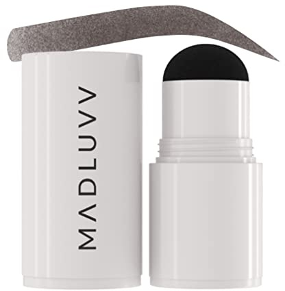 MADLUVV Brow Stamp Refill* - Color Stamp for Brows & Root Touch Up for Women & Men, Instantly Conceal Hair Loss, Grey Hair, Thinning Hair with Stain-Proof/Smudge-Proof Powder Formula (Dark Brown)