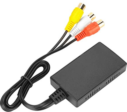 Dpofirs Cinch-zu-HDMI-Konverter, Composite-zu-HDMI-Adapter Unterstützt 1080P PAL/NTSC, HDMI-Konverter für PS One, , PS3, STB, VHS, VCR, DVD-Player-Projektor
