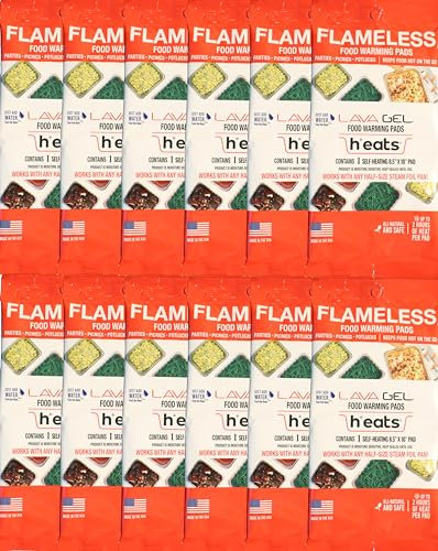 Flameless Food Warming Pads (12 Pack) - Food Warmers for Parties Buffet Disposable - Party Buffet Servers and Warmers for Half Size Pans - Heating Pads for Chafing Dish- Must-Have Catering Supplies