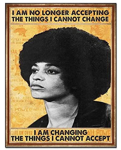 ITAWS Leinwand Angela Davis Vintage Poster Angela Davis Feminismus Poster, 40X50Cm Ohne Rahmen Kinderzimmer Wandkunst Home Decor Gemälde