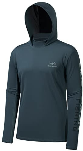 Bassdash - Sudadera con Capucha para Hombre, protección Solar UPF50+ suéter UV Manga Larga para Pesca protección contra sarpullidos Rashguard