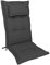 Kettex Rom Sesselauflage hoch, Sitz- Rückenkissen, 123x50 cm, Olefin Outdoorstoff, Anthrazit, hochwertige Sitzauflage für Gartensessel und Gartenstuhl