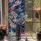 Neukids Selbstklebende Handbemalte Magnolie Fensterfolie, Statisch Haftend Sichtschutzfolie, Doppelseitig Fensterfolie Buntglas, Schlafzimmer Wohnzimmer Küche Glasaufkleber 45x300cm